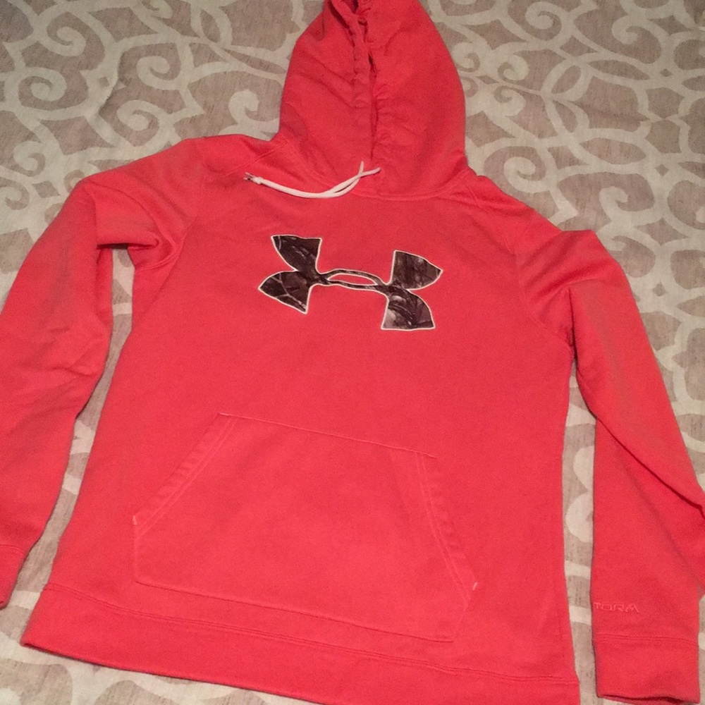 Under Armor Semi Fitted Pink/Camo Hoodie